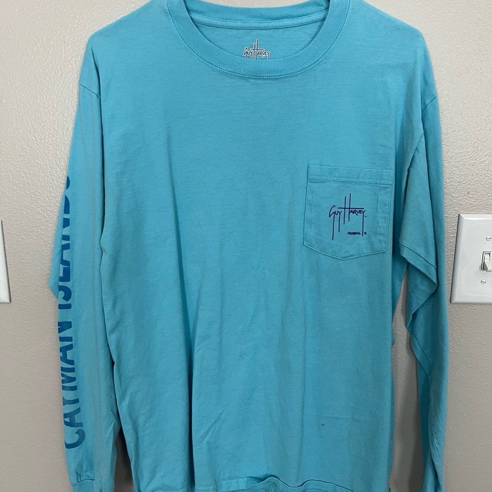 Guy Harvey Cayman Islands Long Sleeve - Blue